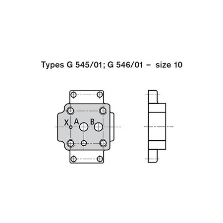 Subplates size 10 with porting pattern according to DIN 24340 form E and ISO 6264