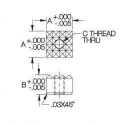 Carr Lane Square Grippers Hardened Tool Steel Serrated Drawing