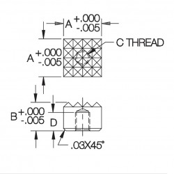 Carr Lane Square Grippers Solid Carbide Serrated Drawing