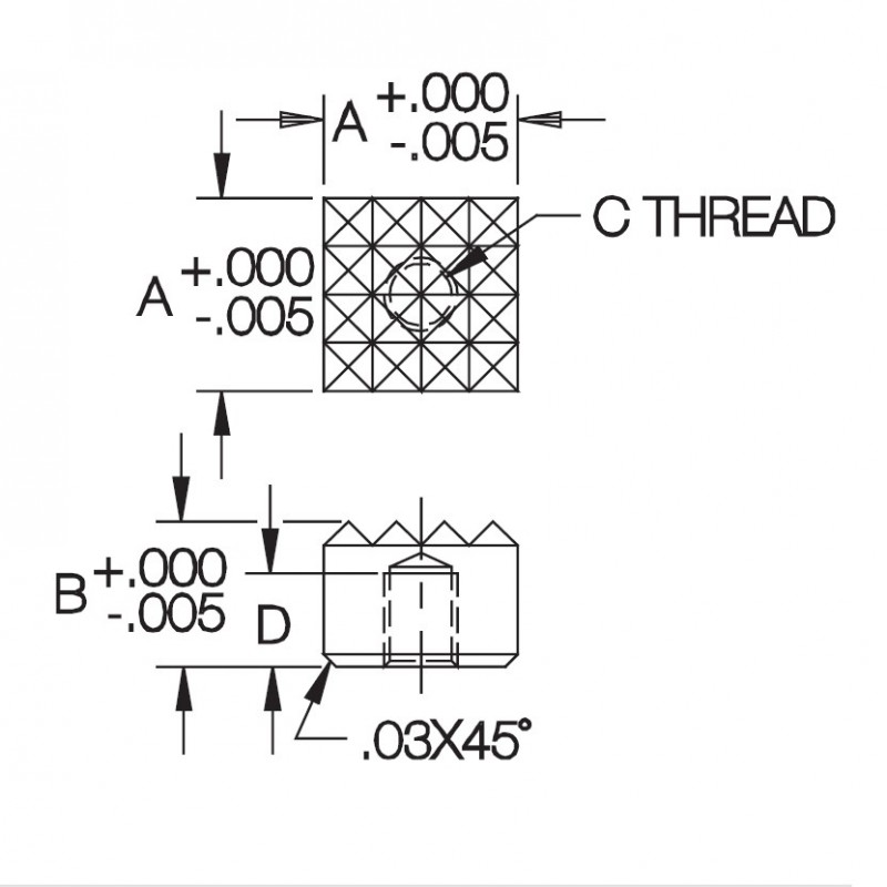 Carr Lane Square Grippers Solid Carbide Serrated Drawing