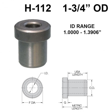 Carr Lane Head Press Fit Bushings 1-3/4 OD