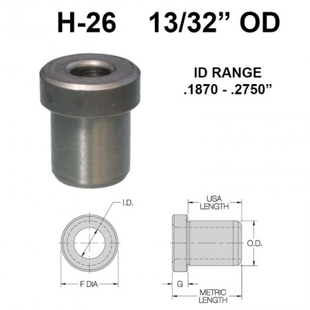 Carr Lane Head Press Fit Bushings 13/32 OD
