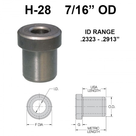 Carr Lane Head Press Fit Bushings 7/16 OD