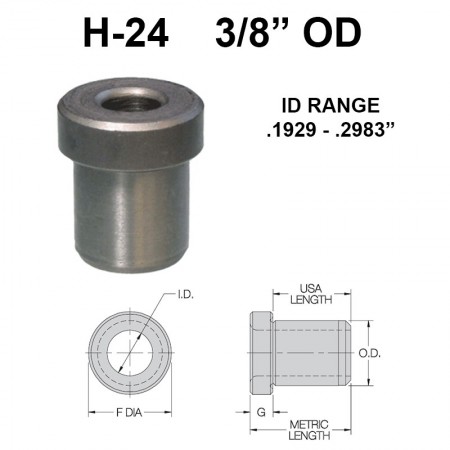 Carr Lane Head Press Fit Bushings 3/8 OD
