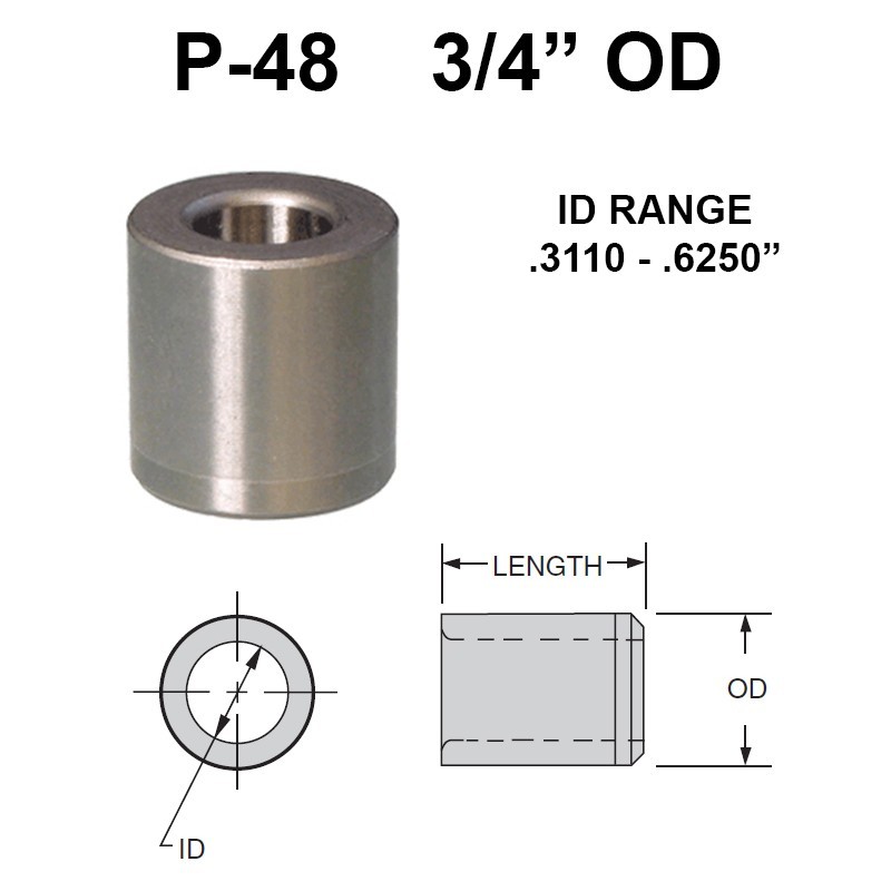 Carr Lane Press Fit Bushings 3/4 OD