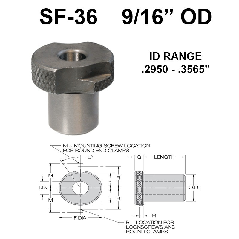 Carr Lane Slip/Fixed Renewable Bushings 9/16 OD Carr Lane Slip/Fixed Renewable Bushings 9/16 OD