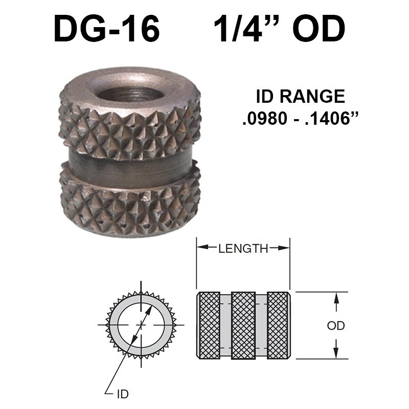 Carr Lane Diamond Grove Bushings 1/4 OD