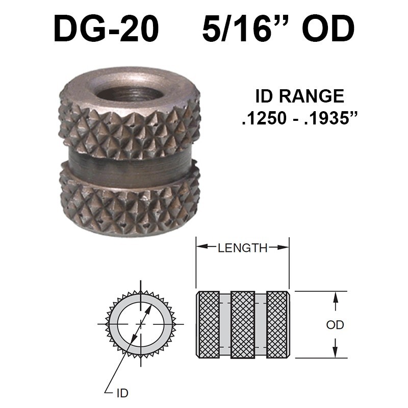 Carr Lane Diamond Grove Bushings 5/16 OD