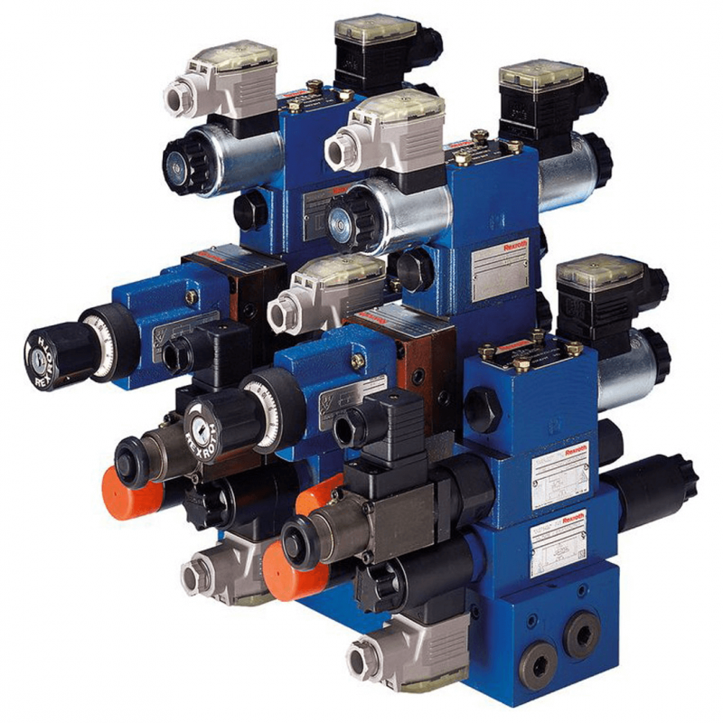 Bosch Rexroth multistation manifolds for controls ready for connection in vertical stacking design Type HSR 06
