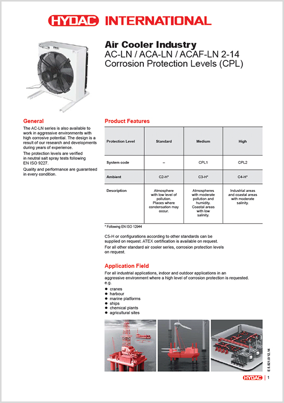 Hydac Oil / Air Cooler Units ACLN Low Noise Series HYQUIP Limited