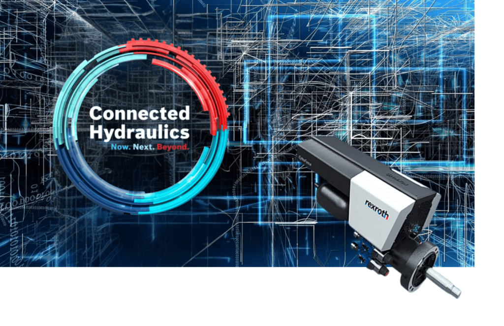 Bosch Rexroth CytroForce self-contained hydraulic linear actuator for high-force industrial motion control.